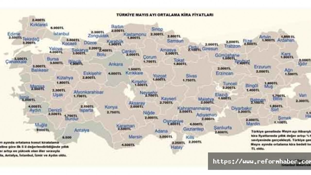 Türkiye'nin kira haritası çıkarıldı! İşte Gaziantep'te son durum