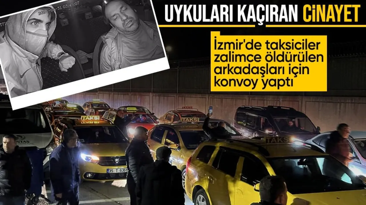 Taksici Oğuz Erge’nin ölümü sonrası meslektaşlarından konvoylu protesto