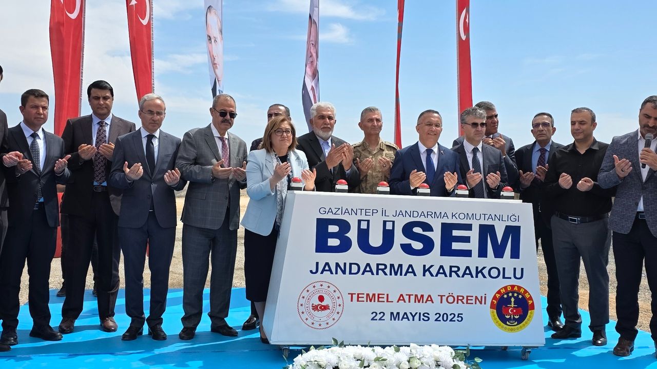 Gaziantep'te Büsem Jandarma Karakol Komutanlığı hizmet binasının temeli atıldı
