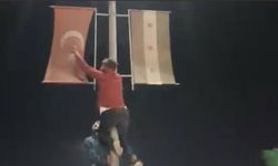 O Alçaklar Yakalandı!  Azez'de Türk bayrağı yakan 2 kişi yakalandı