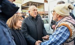 Dışişleri Bakanı Çavuşoğlu, Gaziantep'teki deprem bölgelerini gezdi