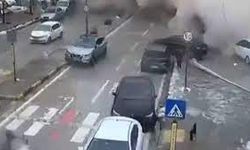 Gaziantep'te 11 katlı binanın depremde yıkılma anı güvenlik kamerasında