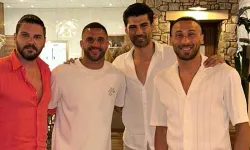 Beşiktaşlı Cenk Tosun, Kyle Walker, İsmail Filiz ve Tolgahan Sayışman bir araya geldi