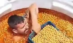 VİDEO HABER/ Sosyal medyada çıplak zeytin havuzuna girme videosu "Bu kadar da olmaz" dedirtti