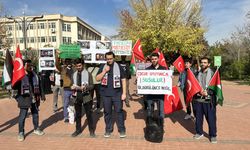 Gaziantep'te üniversiteli öğrencilerden  İsrail'e tepki