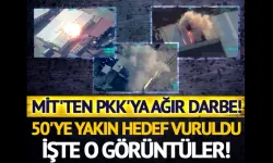 VİDEO / MİT'ten PKK'ya ağır darbe: 50'ye yakın hedef vuruldu! İşte o görüntüler