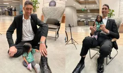 Dünyanın "en uzun adamı" ve "en kısa kadını" bu kez Kaliforniya'da buluştu