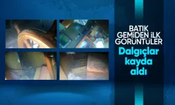 İmralı Adası açıklarında batan geminin içi böyle görüntülendi