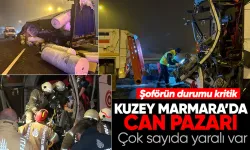 Kuzey Marmara Otoyolu'nda can pazarı: 1'i ağır 19 yaralı