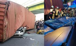Feci kaza: Tır otomobilin üzerine devrildi, 4 kişi hayatını kaybetti