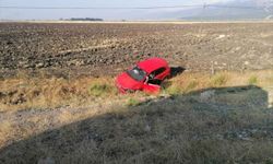 Gaziantep'te tarlaya devrilen otomobilin sürücüsü yaralandı