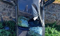 Gaziantep'te dere yatağına devrilen otomobildeki 4 kişi yaralandı