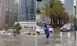 Dubai'de sel felaketi! Caddeler göle döndü... "Sokağa çıkmayın" çağrıları yapılıyor...