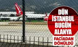 Dün İstanbul, bugün Antalya! Yolcu uçağı gövdesi üzerine indi!