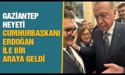 Gaziantep heyeti Cumhurbaşkanı Erdoğan ile bir araya geldi