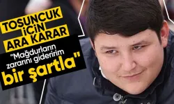 Tosuncuk mağdurlar için mahkemeye şart sundu