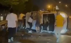 Gaziantep’te çarpışan iki araçtan biri yan yattı: 7 yaralı