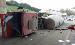 Gaziantep - Şanlıurfa otobanında facia! Tanker devrildi...