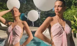 Demet Özdemir havuz başında sezonu açtı