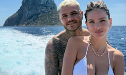 Galatasaray'ın yıldızı Mauro Icardi tatilde aşka geldi! Sevgilisini öpmeye doyamadı...