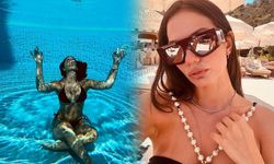 Demet Özdemir havuz başında sezonu açtı