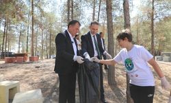 Nizip'te kaymakam ve belediye başkanından çevre temizliği