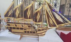 Gaziantepli emekli korucu 30 yıldır ahşap gemi maketi yapıyor
