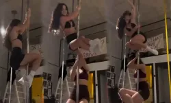 Derya Pınar Ak Sultana filmi için direk dansı eğitimi alıyor! Prova görüntülerini yayınladı