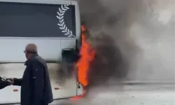 TAG Otoyolu'nda yolcu otobüsünde çıkan yangın söndürüldü