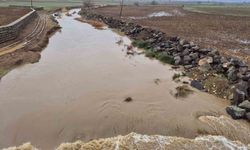 Gaziantep'in Yavuzeli'nde yağış etkili oldu, Karasu Çayı'nın debisi yükseldi