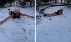 Erdal Özyağcılar'ın kızı Zeynep Özyağcılar'ın mayolu kar videosu gündem oldu