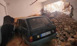 Gaziantep'te şiddetli yağmur duvarı yıktı