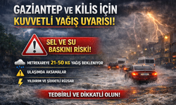 Meteoroloji uyardı! Gaziantep ve Kilis için kuvvetli yağış alarmı...