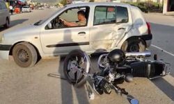 Gaziantep'te bir kaza daha! Otomobil ile motosiklet çarpıştı...