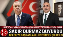 MHP'den Araban Belediye Başkanı Mehmet Özdemir hakkında şok karar!