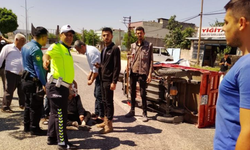 Gaziantep'te kamyonet ile çarpışan motosikletin sürücüsü yaralandı