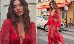 Paris Moda Haftası'nda Melisa Aslı Pamuk sürprizi! İddialı elbisesi olay oldu...