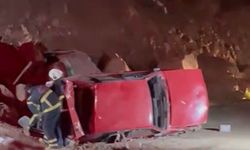 Gaziantep'te feci kaza! Karşıdan gelen araca yol vermek isterken 200 metrelik uçuruma yuvarlandı