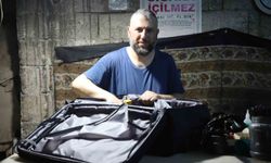 Gaziantep'te babasından devraldığı çanta tamirciliğini 30 yıldır sürdürüyor