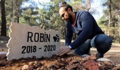 GAZİANTEP - Ölen köpeğini üniversitenin desteğiyle kampüste yaptırdığı mezara gömdü