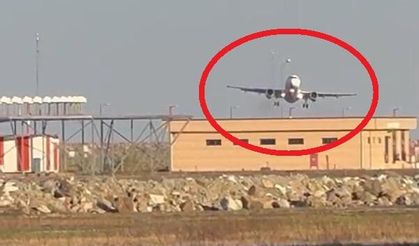 VİDEO HABER/ Fırtına nedeniyle uçak piste inemedi! O anlar kamerada