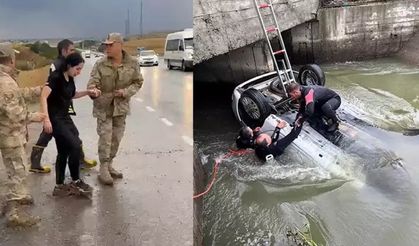 Erzurum'da otomobil sulama kanalına düştü: 2 ölü