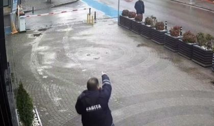 Dilencinin "Oscarlık" performansı zabıtayı görünce son buldu, o anlar kamerada