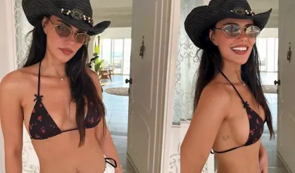 Oyuncu Özgü Kaya minik bikinisiyle sere serpe poz verdi! Takipçileri beğeni yağdırdı