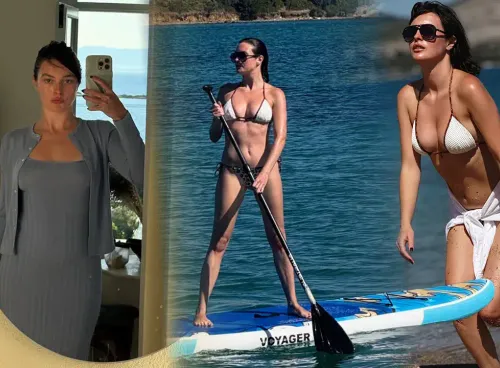 Melis Sezen Ildır'a gitti! Beyaz bikinisiyle fiziğini sergiledi