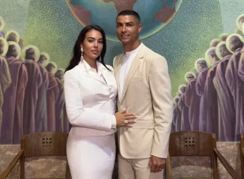 Cristiano Ronaldo ve Georgina Rodriguez'in nikâhından ilk kareler ortaya çıktı