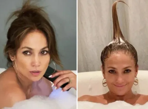 Jennifer Lopez küvet pozlarına devam ediyor: Ofisini taşıdı