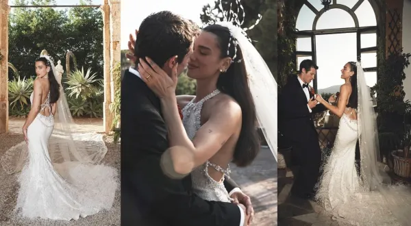 İşte Dua Lipa'nın düğününden yeni kareler! Dua Lipa'nın milyonluk düğünü! Fotoğraflarına beğeni yağdı