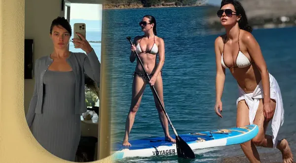 Melis Sezen Ildır'a gitti! Beyaz bikinisiyle fiziğini sergiledi