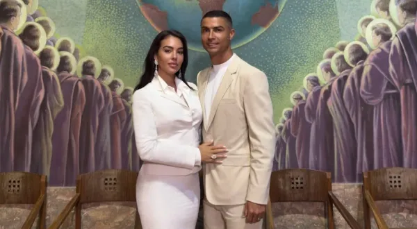 Cristiano Ronaldo ve Georgina Rodriguez'in nikâhından ilk kareler ortaya çıktı